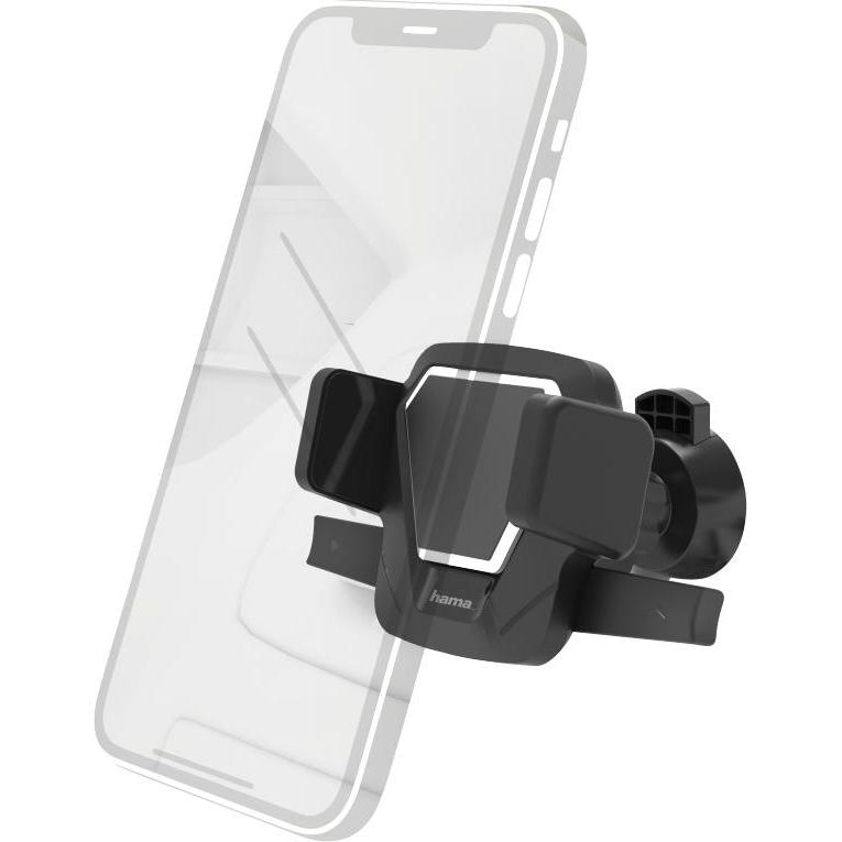 Hama Easy Snap Vent, Smartphone Halterung, Schwarz