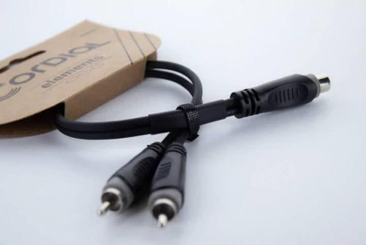 Actual product image Cordial 14888 Klinke / Cinch Audio Y-Adapter (1x Cinch-Buchse - 2x Cinch-Stecker (0.30 m)