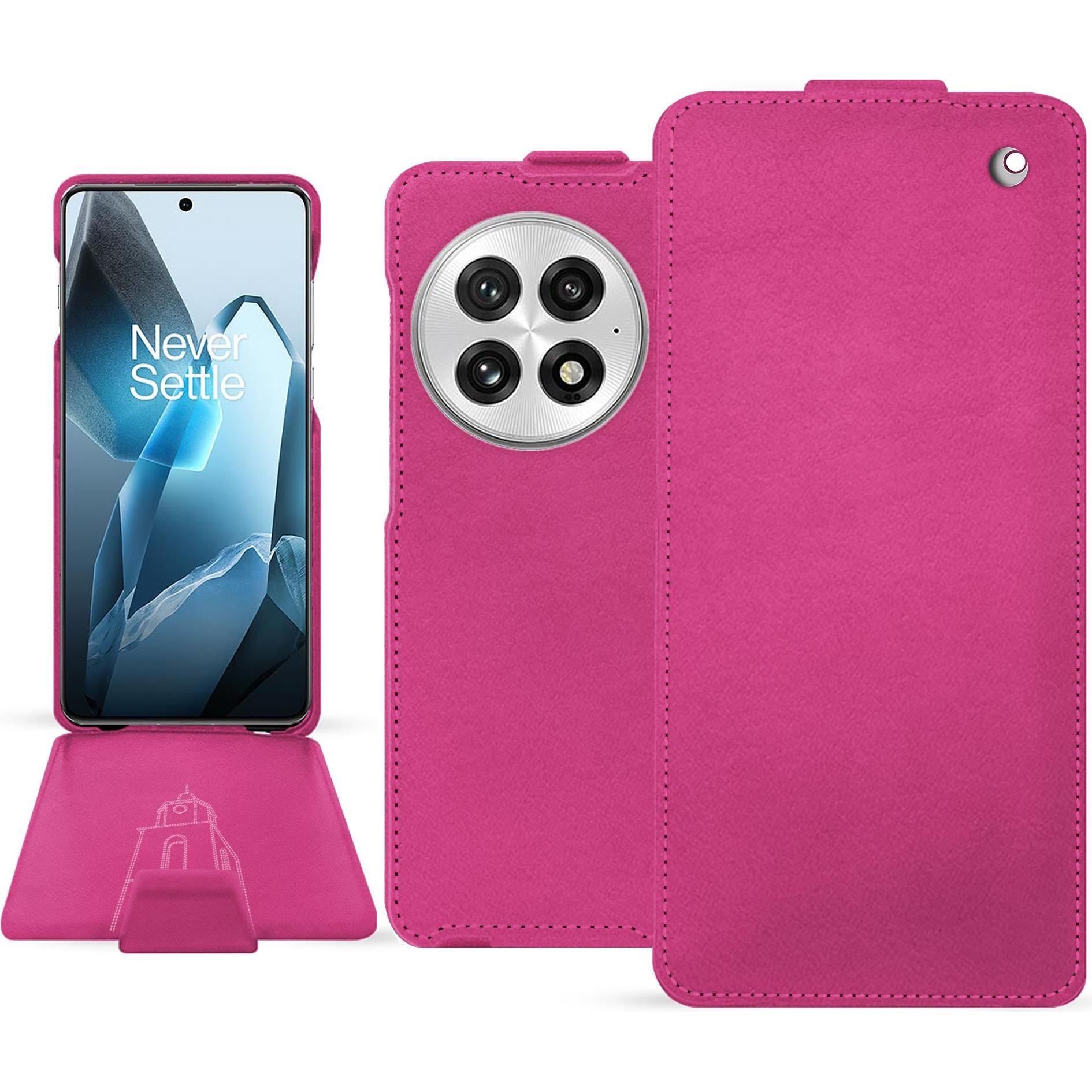 Noreve Lederschutzhülle vertikal (OnePlus 13), Smartphone Hülle, Rosa