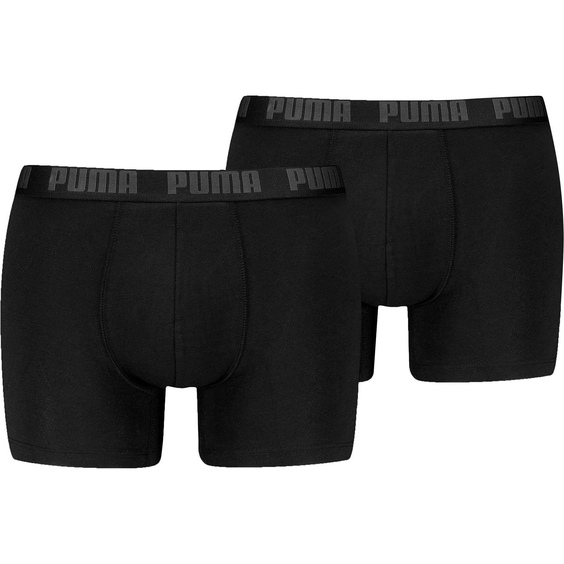 Puma, Herren, Unterhosen, Basic Boxer, Schwarz, (XXL, 2er Pack)
