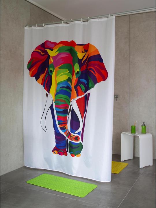 Image du produit Ridder Rideau de douche Elephant 180 x 200 cm, Multicolore (180 x 200 cm)