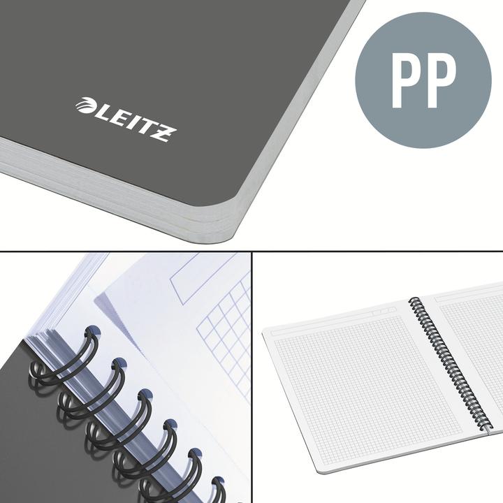 Actual product image Leitz Notebook Office PP (A4, Checked, Soft cover)