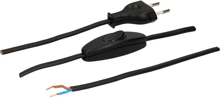 Max Hauri TDLF-Netzkabel H03VVH2-F2X0.75 Typ 26 mit Schalter (2 m)