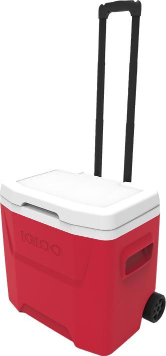 Igloo Laguna 28 Roller - Middelgrote koelbox op wielen - 26 Liter - Rood (26 l)