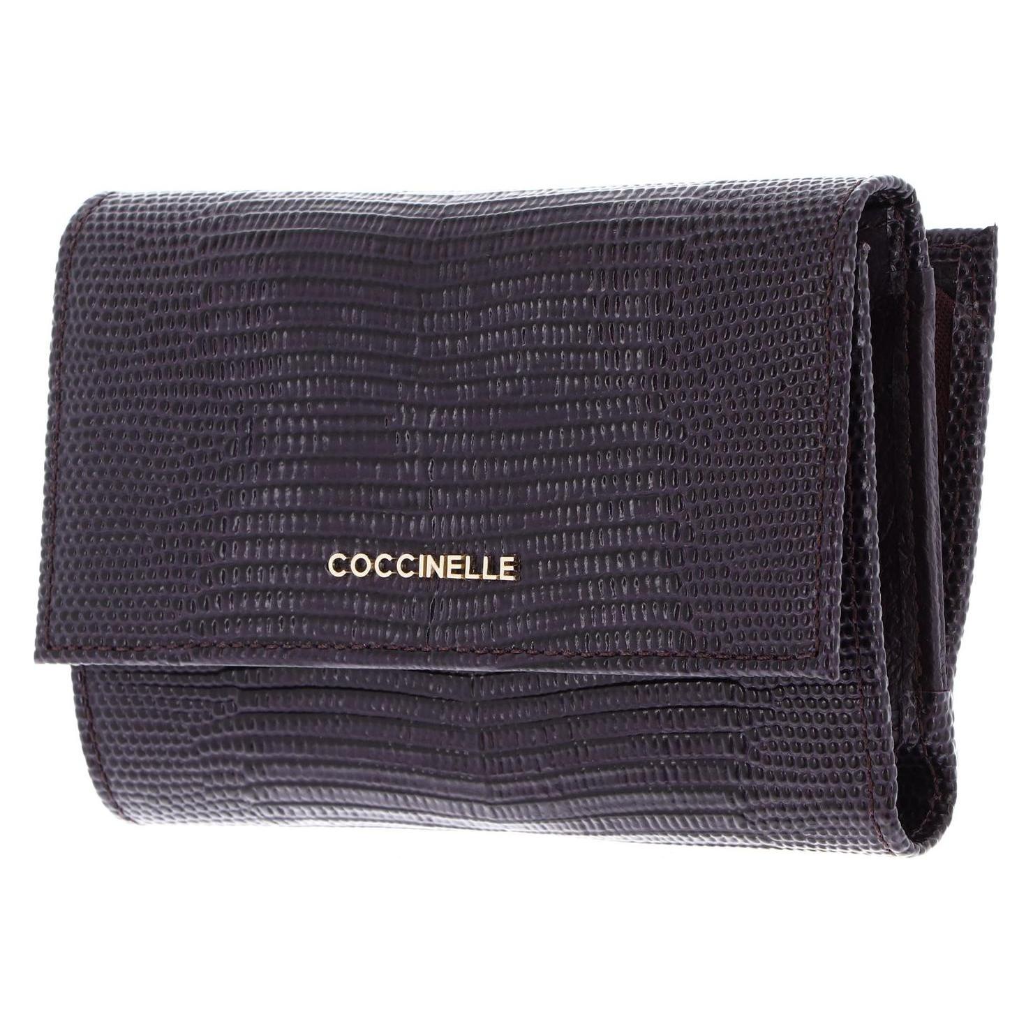 Coccinelle, Damen, Portemonnaie, Metallic Lizard Wallet, Violett