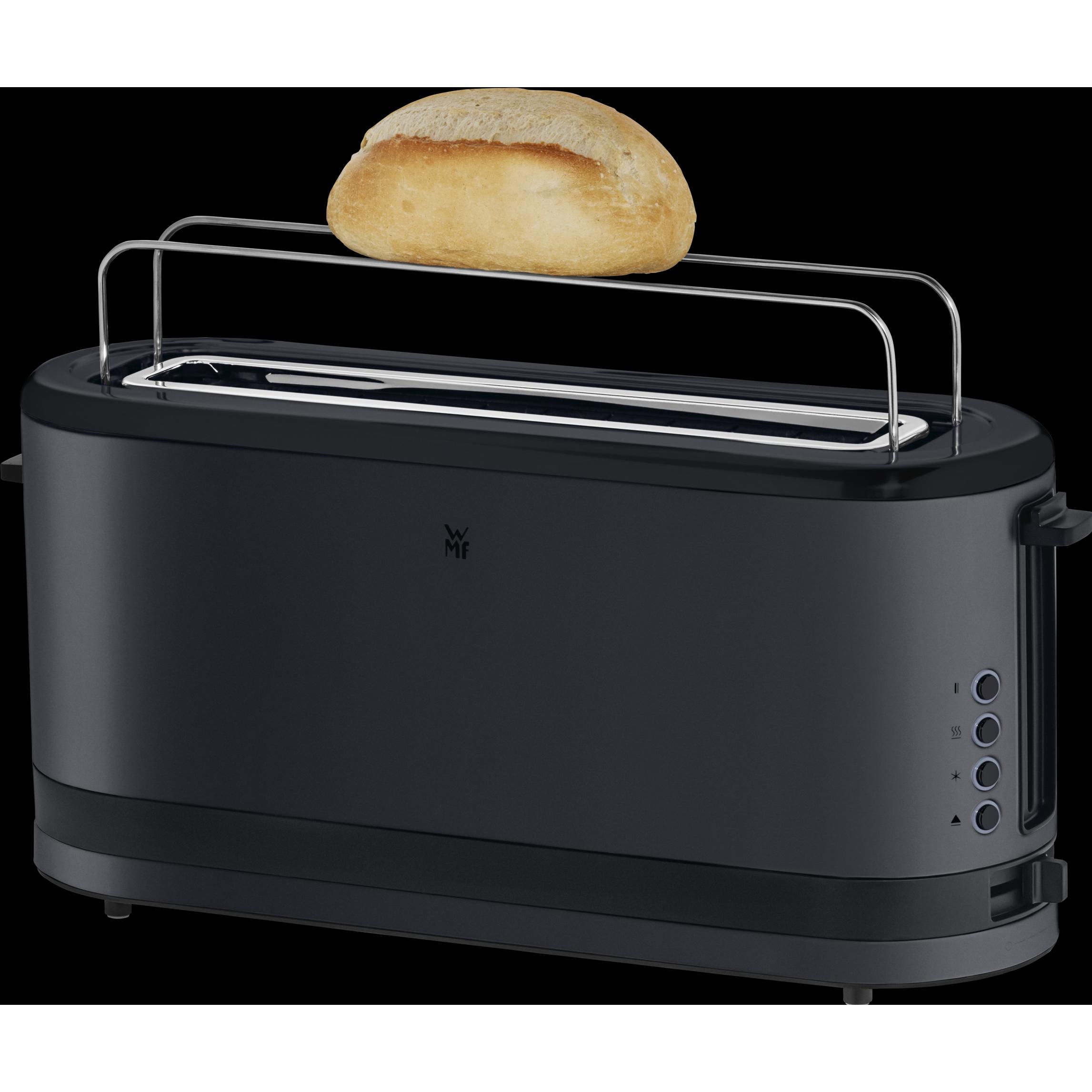 WMF KÜCHENminis Langschlitztoaster 2 Scheiben / XXL-Toasts, Toaster, Schwarz