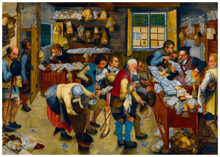 Actual product image Bluebird 60085 Puzzle 1000 pcs. Museum Series Pieter Brueghel the Younger - The Tax-collector's Offi (1000 pieces)