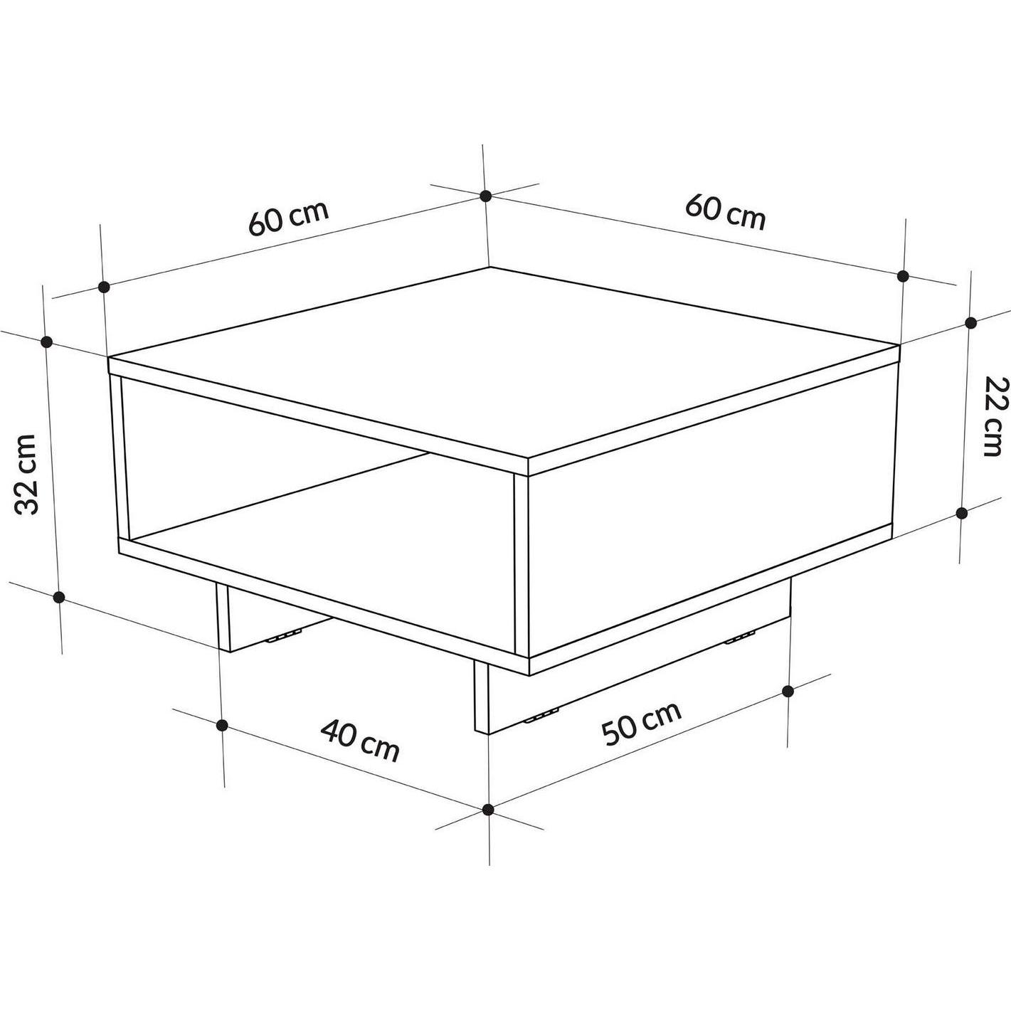 Thumbnail - Skye Decor, Couchtisch + Beistelltisch, Hola (60 x 32 x 60 cm)