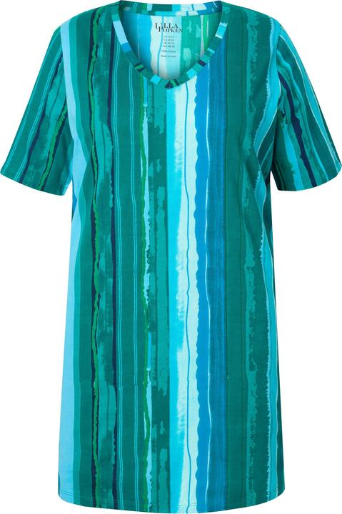 Image du produit Ulla Popken T-shirt long imprimé, ligne A, col V et manches courtes (46, 48)