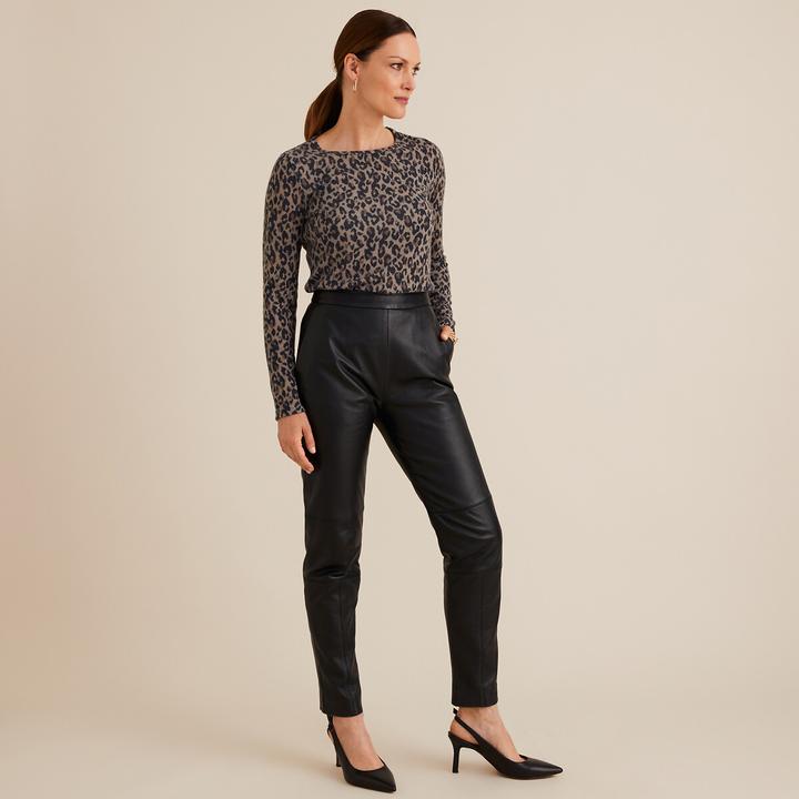 Actual product image Anne Weyburn Patterned shirt made from soft brushed thermal material (34)