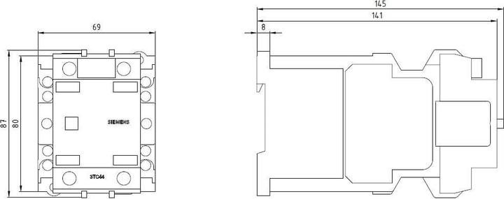 Actual product image Siemens ContactorSize 2, 2P, 24V