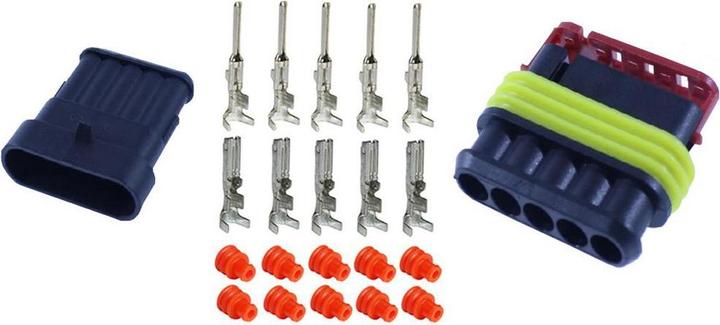 Actual product image TE Connectivity AMP AMP-SUPERSEAL kit, socket/pin, 5 contacts