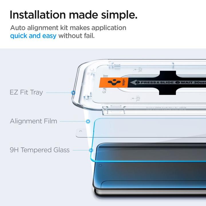 Immagine prodotto Spigen Glas.TR Sam S24 S921 "EZ FIT" 2szt. szkło hartowane AGL07440 (2 Pezzo/i, Samsung Galaxy S24)