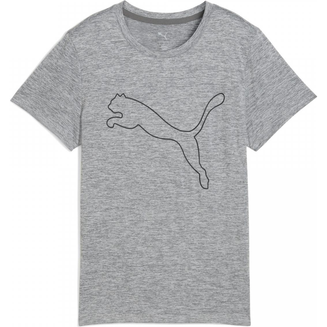 Puma, Damen, Sportshirt, W TAD ESSENTIAL Heather Logo Tee (XS), Schwarz, XS