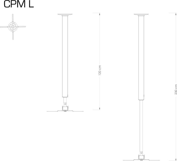 Produktbild VCM Universal Projekt Beamer Deckenhalterung CPM (Decke)