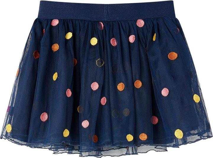 Actual product image VidaXL Children's tulle skirt with dot pattern navy blue 128,Material (128)
