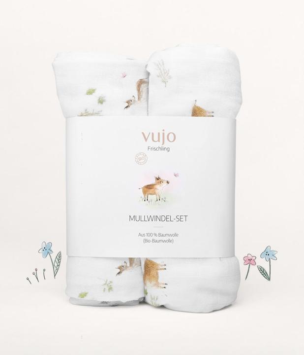 Actual product image vujo Baby gauze diaper set