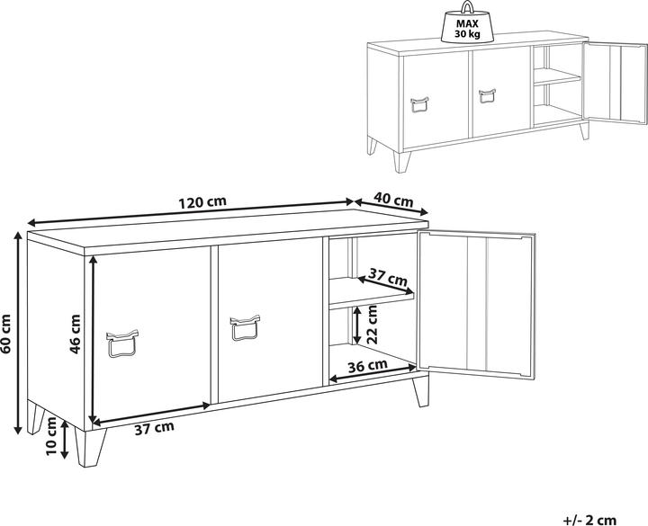 Image du produit Beliani Cardiff (120 x 40 x 60 cm)