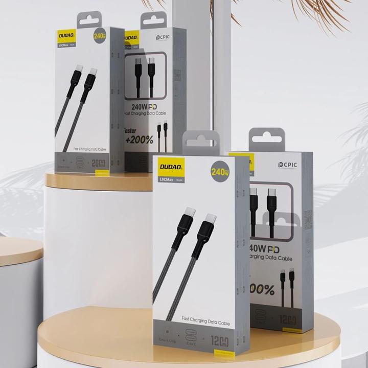 Produktbild Dudao L9C Max 240W PD USB-C - USB-C Kabel 1,2m - Schwarz (1.20 m, 240 W)