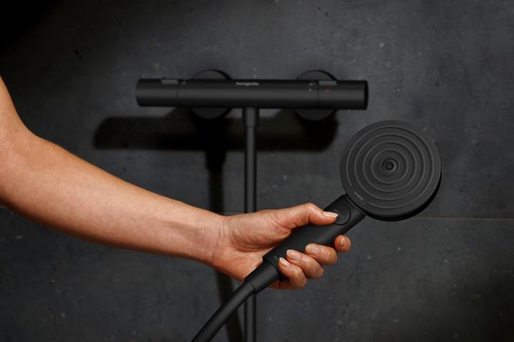 Produktbild hansgrohe pulsify select s - doucheset met thermostaat, 3 stralen, mat zwart (3 Strahlarten, 8.20 l/min)