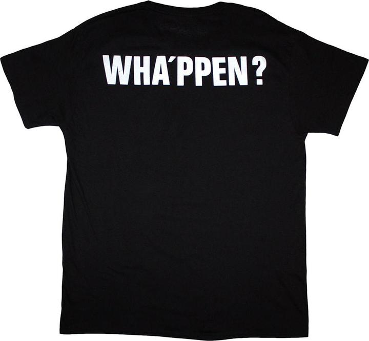 Actual product image The Next Beat Unisex Adult Wha'ppen Back Print T-Shirt (M)
