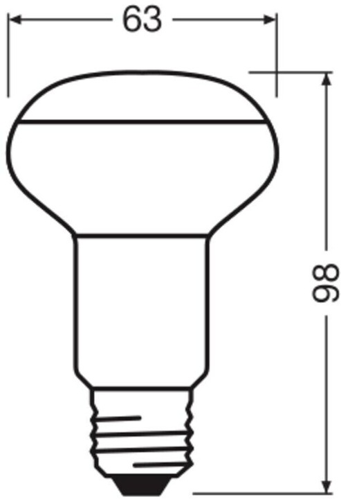 Produktbild Osram Led Star R63 (E27, 2.60 W, 210 lm, 1 x, F)