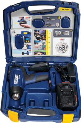 Actual product image Rapid RX1000 cordless hot air gun 18V in case incl. battery and charger