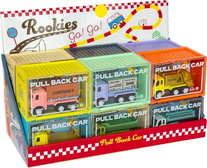 Produktbild Rookies Go! Go! Display Pull Back LKWs assortiert