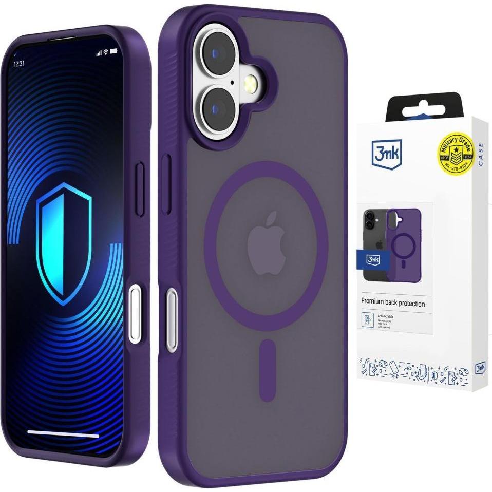 3MK Apple iPhone 17 - Smoke MagCase Purple (Apple iPhone 17), Cover smartphone, Trasparente