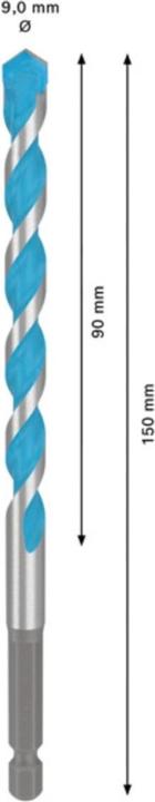 Produktbild Bosch Professional Zubehör Expert HEX-9 Multi Construction Bohrer, 9 x 90 x 150 mm (9 Millimeter)