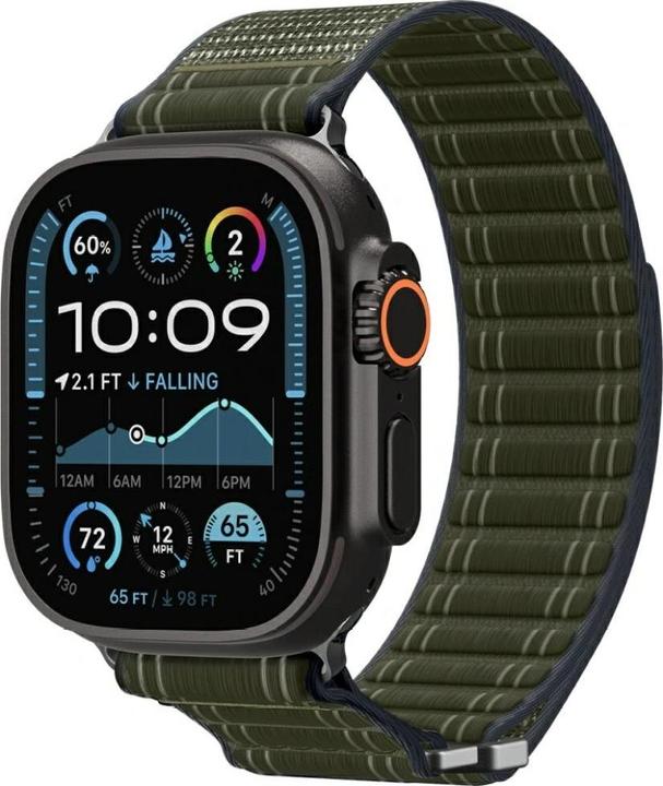 Actual product image Spigen WBF0 Apple Watch (44/45mm) / Watch 10/11 (46mm) / Ultra (49mm) Band Green (44 mm, 45 mm, 46 mm, 49 mm, Fabric, Nylon)