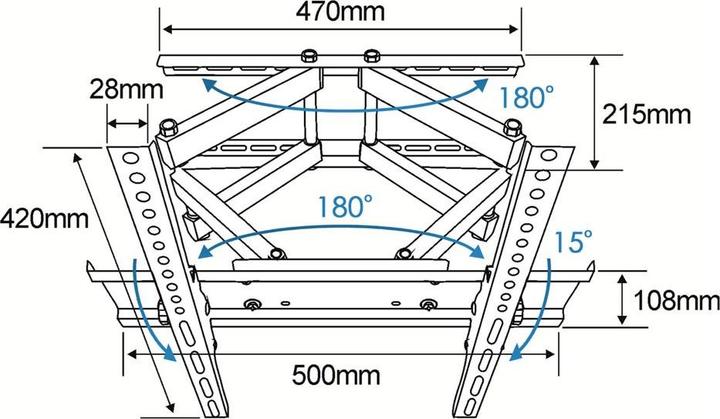 Produktbild Esperanza ERW004 TV-Halterung 26-70" bis zu 55kg (Wand, 55 kg, 26" - 70")