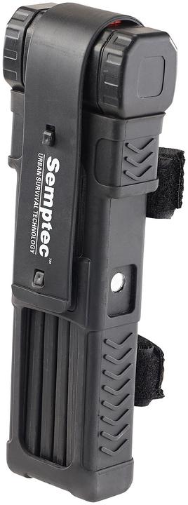 Immagine prodotto Semptec Lucchetto pieghevole per bicicletta e moto con supporto per telaio, 95 cm, acciaio da 5 mm (95 cm)