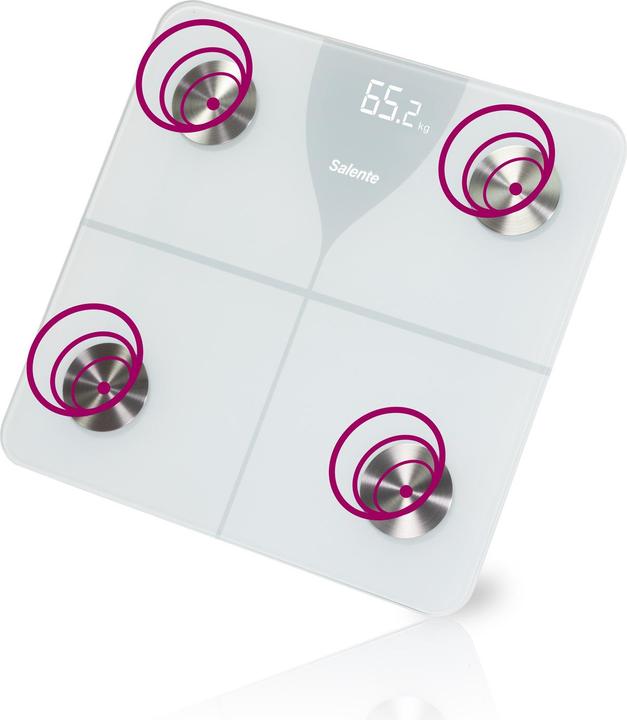 Actual product image Evolveo Salente SlimFit, osobná diagnostická fitness váha, Bluetooth, Äerná (180 kg)
