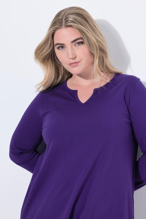 Produktbild Ulla Popken Longshirt, A-Linie, Tunika-Ausschnitt, Langarm (54)