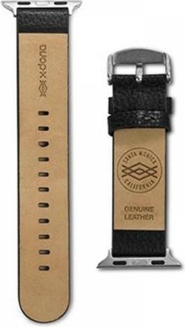Produktbild X-Doria Smartwatch Apple-Lederarmband, Schwarz, 38 mm (38 mm, Echtleder- und Chromleiste)