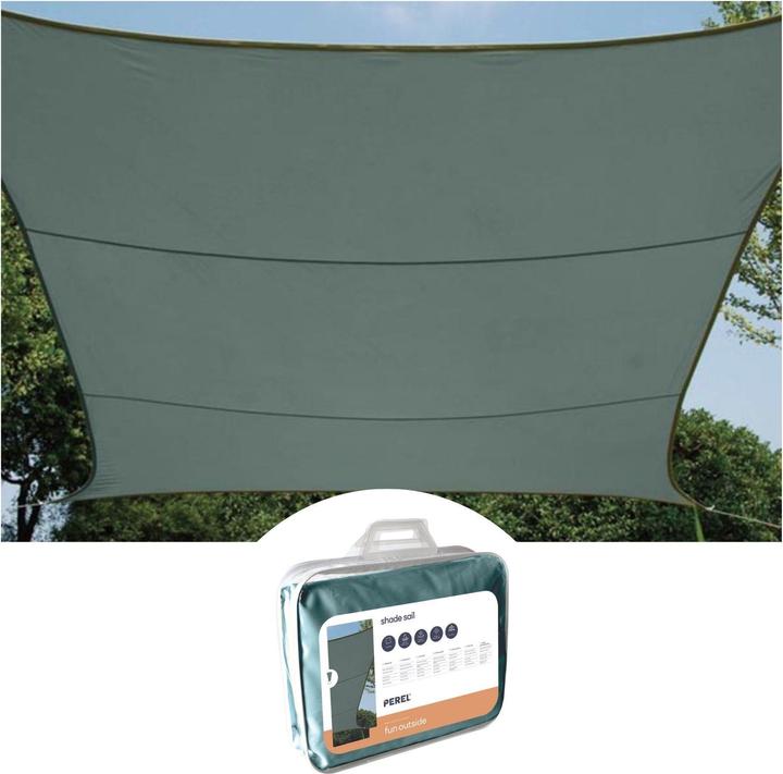Produktbild Perel SONNENSEGEL - RECHTECKIG - 4 x 3 m - FARBE: GRÜNGRAU (4 x 3 m)