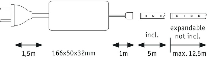Immagine prodotto Paulmann Set di strisce MaxLED 500 (Luce del giorno, 500 cm, Interno)