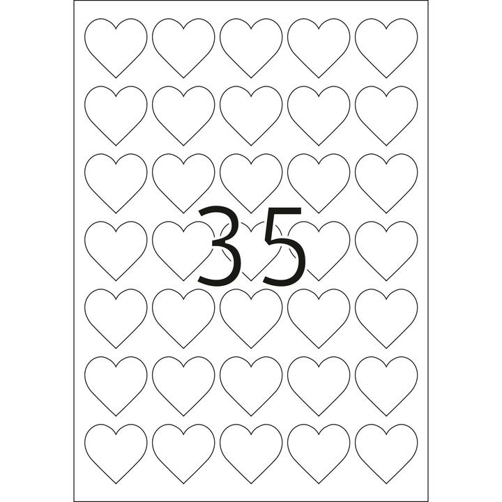 Image du produit Herma Étiquettes coeur A4