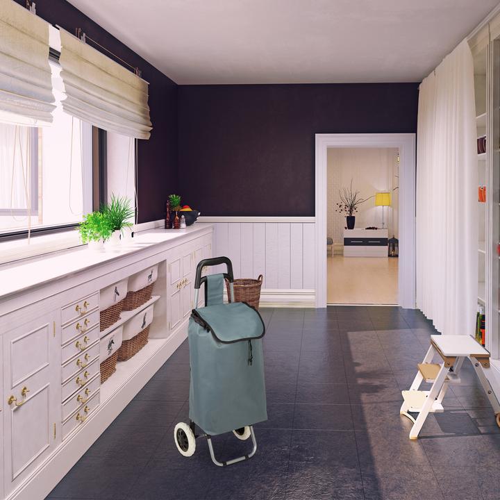 Actual product image Relaxdays Folding Shopping Trolley, Removable 28L Tote