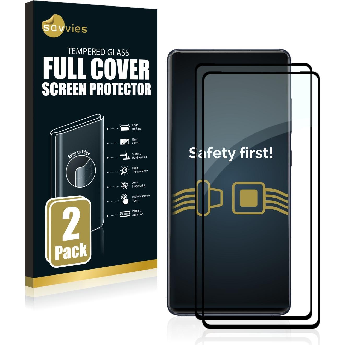 Thumbnail - Savvies Full-Screen Displayschutz Panzerglas Schutzglas (2 Stück, Samsung Galaxy S20 FE 5G), Smartphone Schutzfolie, Tra...