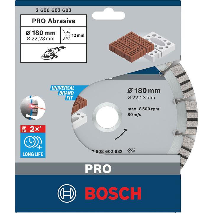 Produktbild Bosch Professional Zubehör PRO Abrasive Diamanttrennscheibe, 180 x 22,23 mm