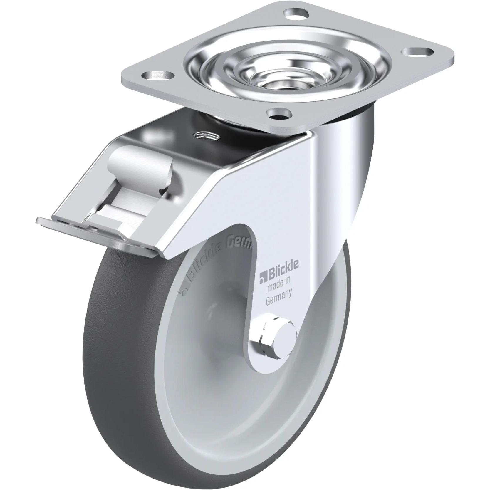 Blickle, Ruote + Rotelle, 847017 L-PATH 125G-FI Lenkrolle mit Feststeller Rad-Durchmesser 125 mm
