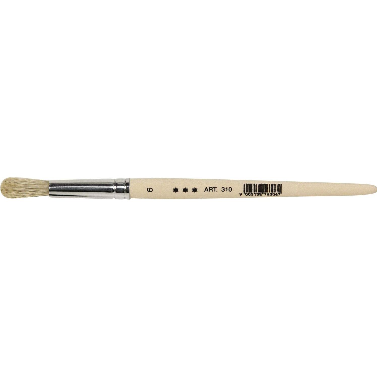 Gebol, Pinsel, Anleger und Vergolder Pinsel Grösse 6 ø 10 mm mit Holzstiel roh (10 mm)