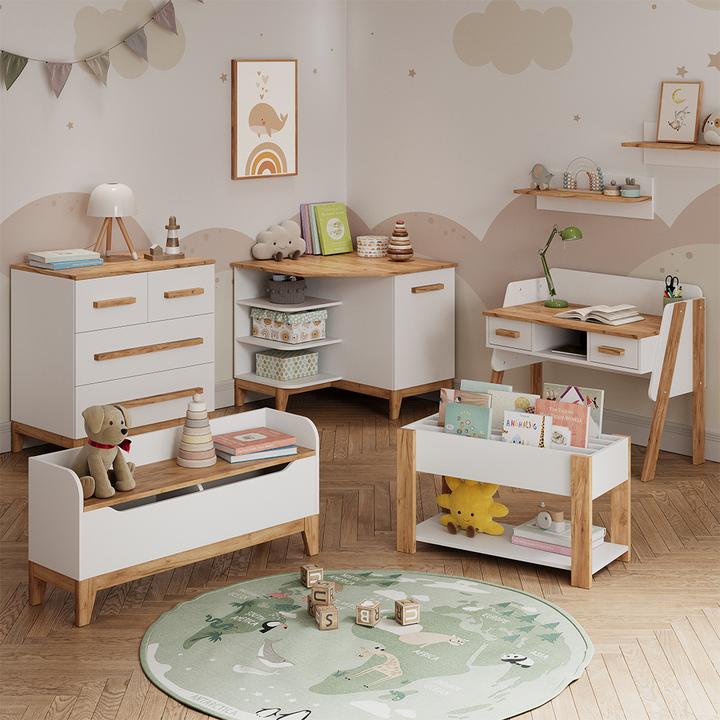 Actual product image VitaliSpa Wandregal Kinderzimmer Malia, Weiss/Artisan, 70 x 20 cm