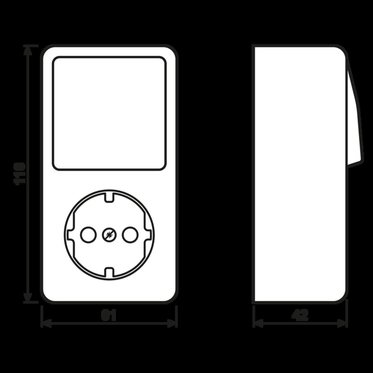 Thumbnail - JUNG, Steckdose, 676AWW Elektroschalter Rocker switch Weiss