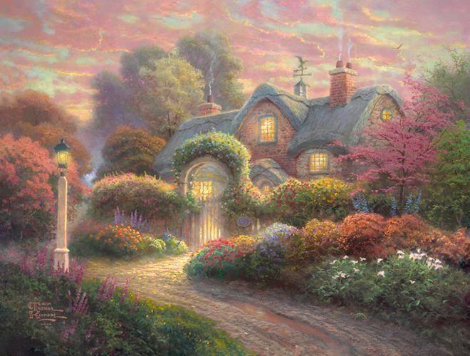 Actual product image Schmidt Spiele Cottage in the rose garden (1000 pieces)