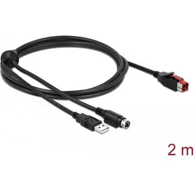 Thumbnail - Delock Powered USB-Kabel (2 m, Parallel (Drucker)), Schnittstellenkabel