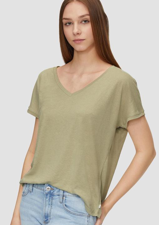Produktbild S.Oliver T-Shirt T-Shirt aus Leinenmix im Relaxed Fit (S)