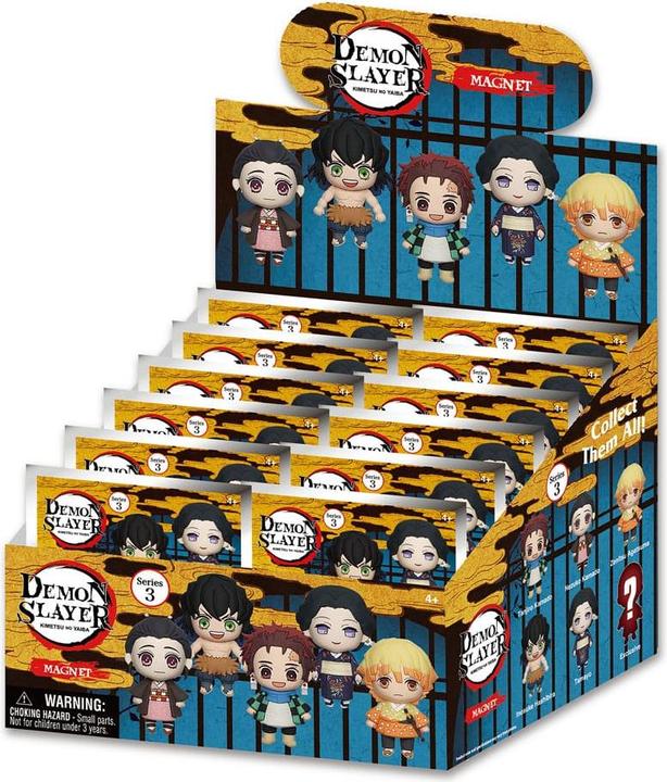 Monogram Int. Demon Slayer: Kimetsu no Yaiba 3D Magnete Series 3 Display (12) (12 x)